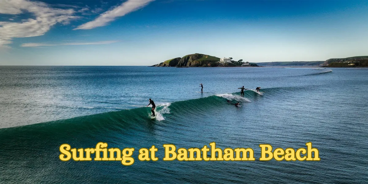 Surfing at Bantham Beach