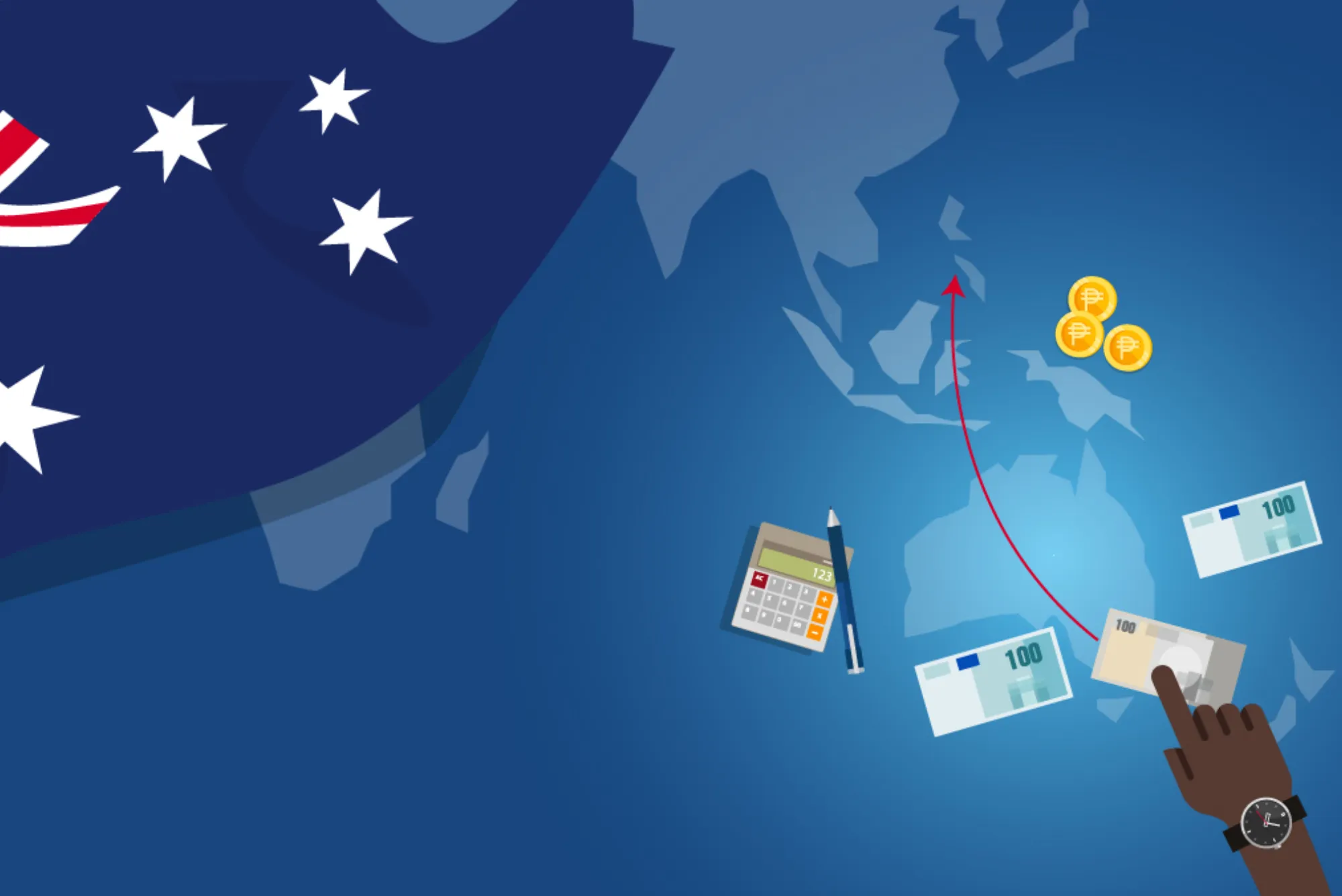 how to send money from australia to philippines